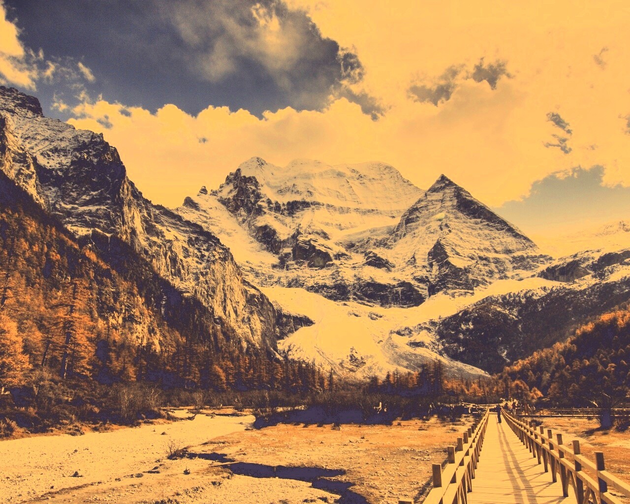 Дорога в горы обои