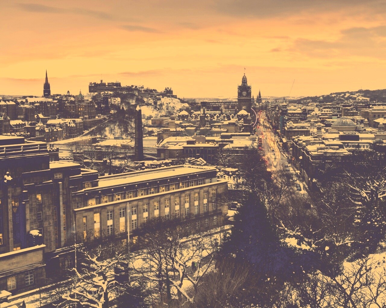 Вид на Эдинбург обои