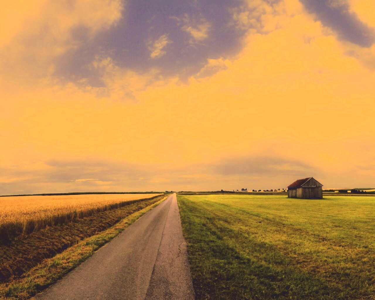 Сельский пейзаж обои