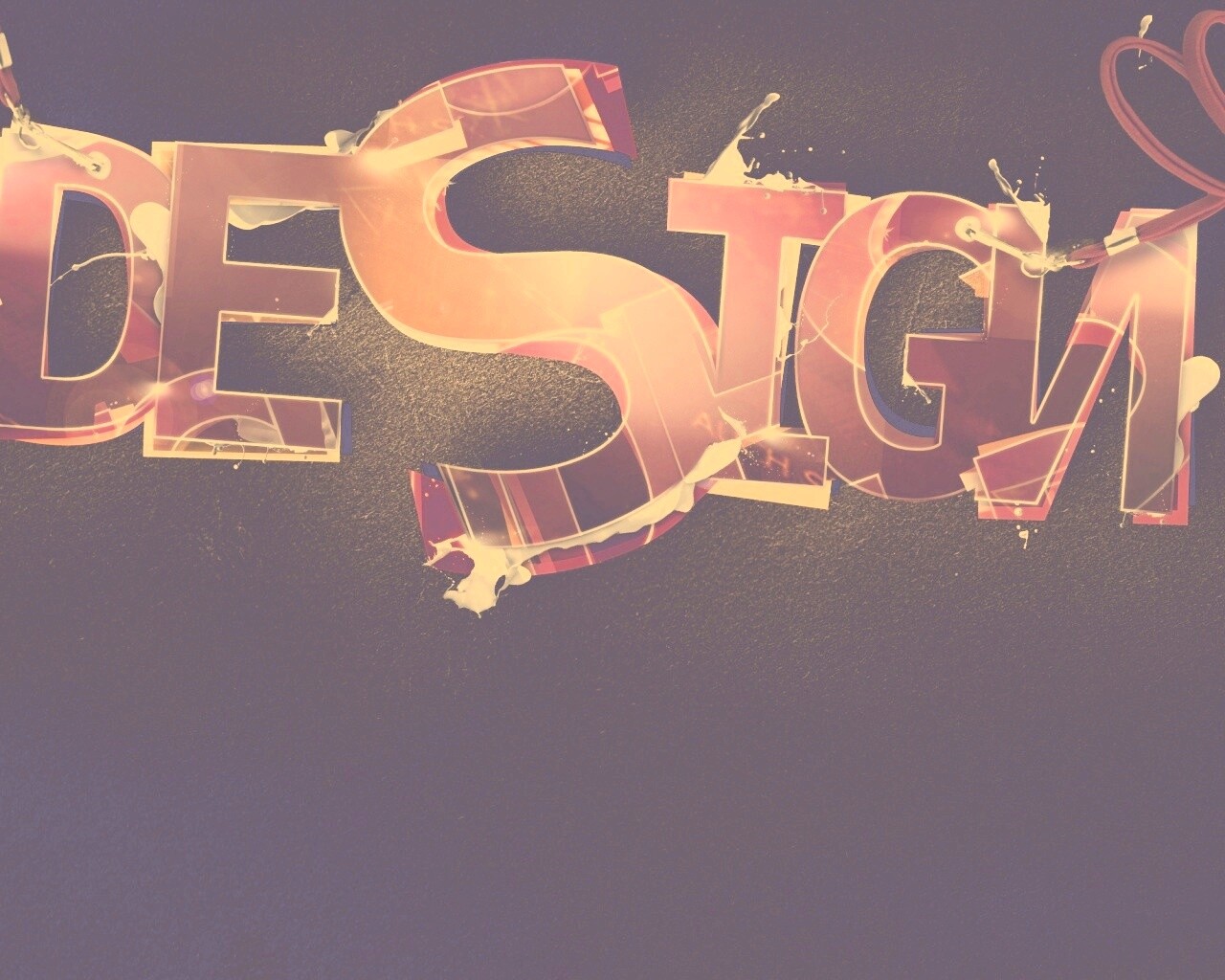 Надпись Design обои