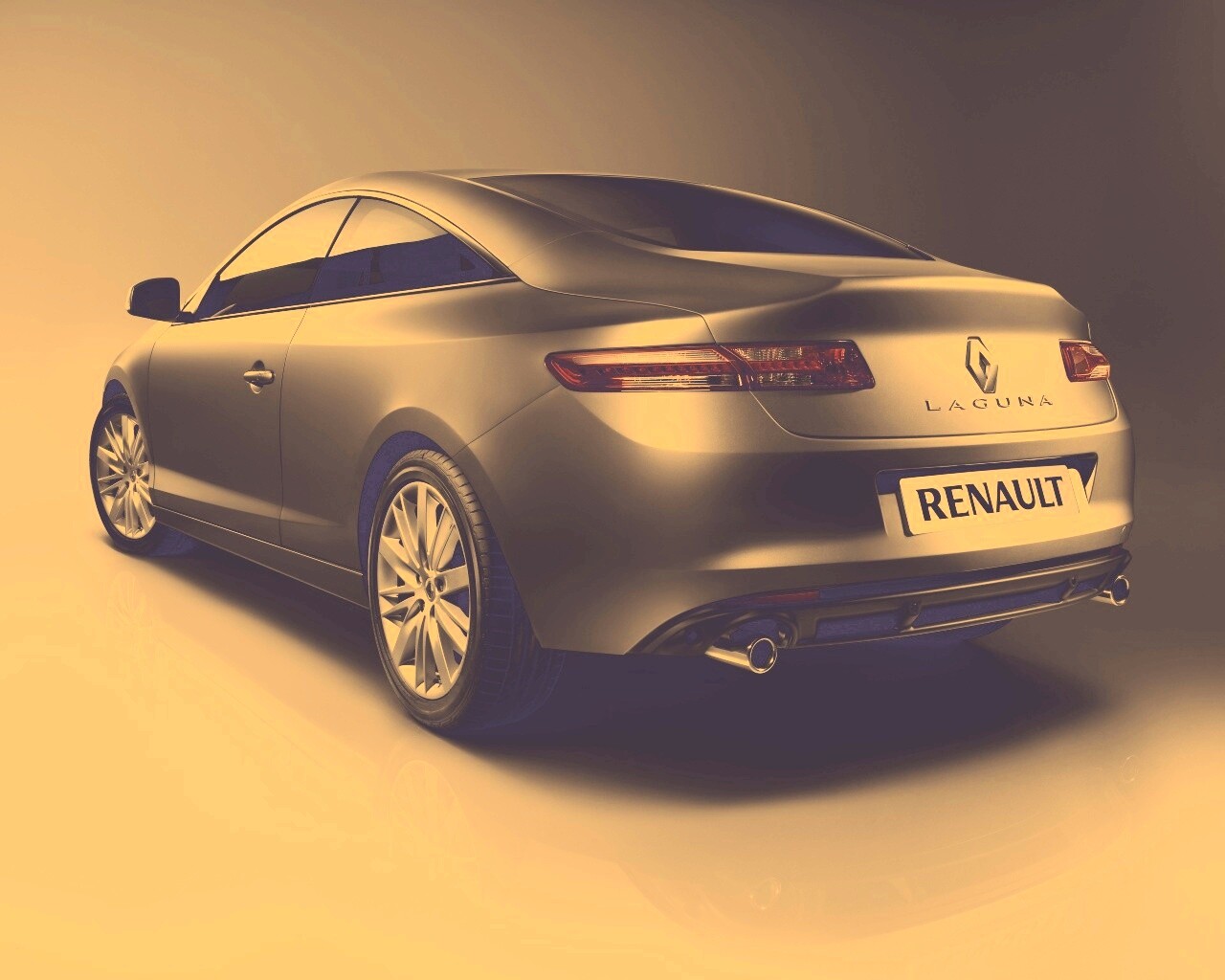 Рено Лагуна: вид сзади обои