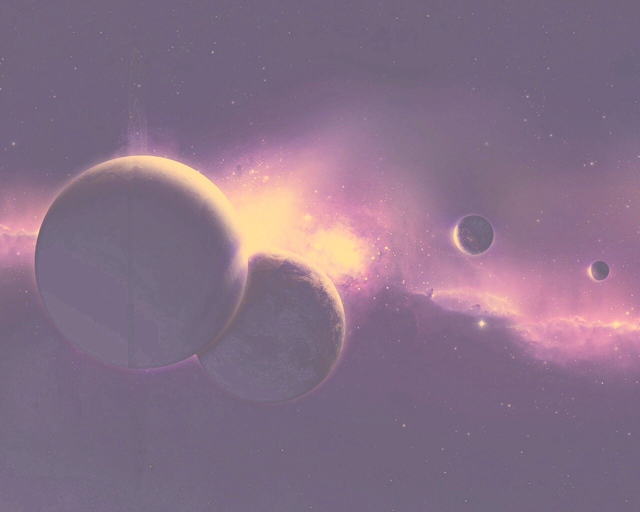 Фиолетовая вселенная обои