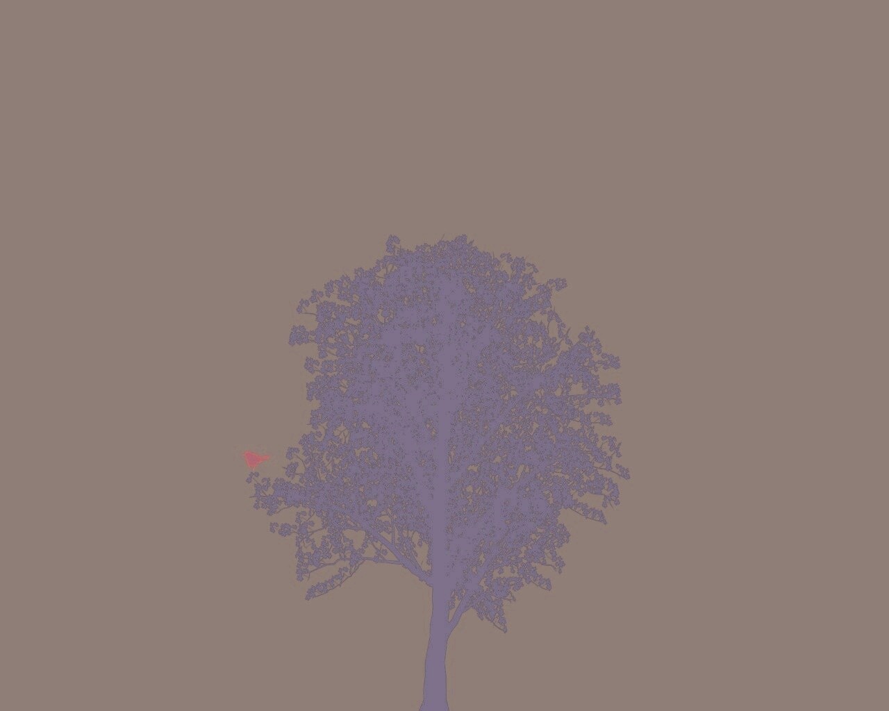 Дерево и птица обои