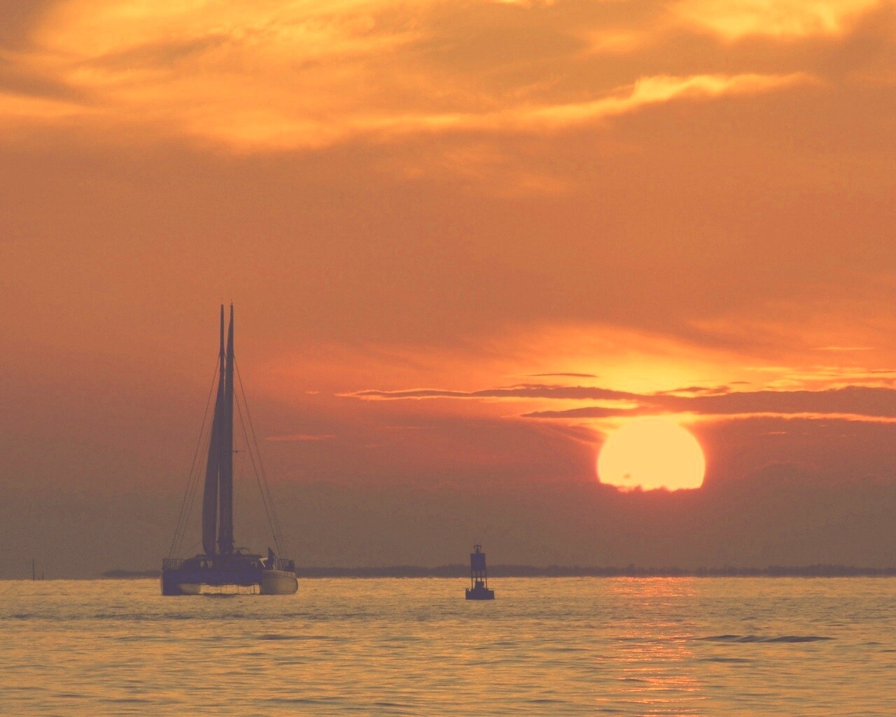 Празднование заката обои