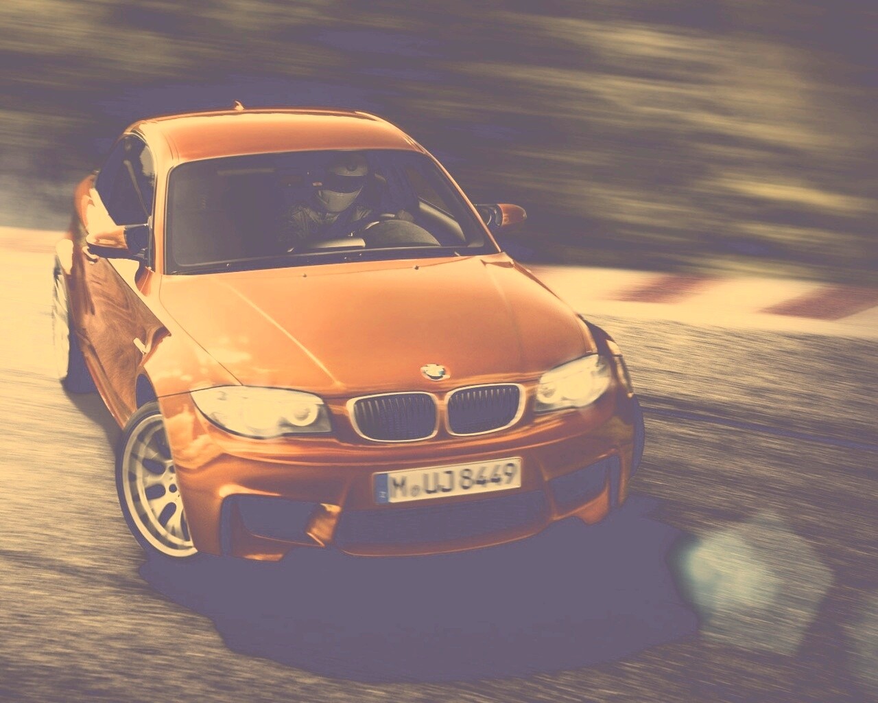 BMW M1 в заносе на треке обои