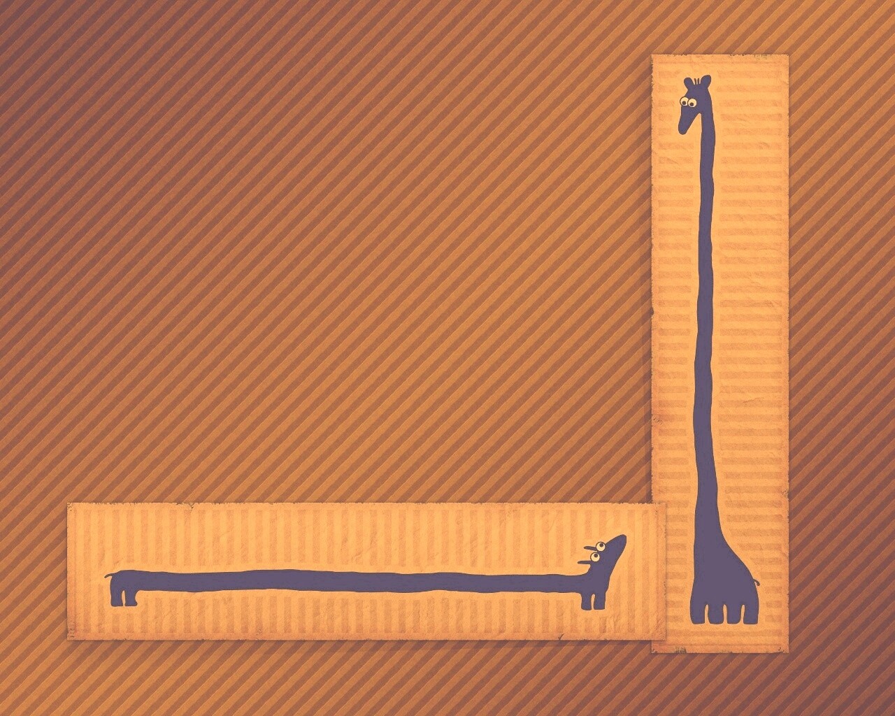 Жираф и такса обои