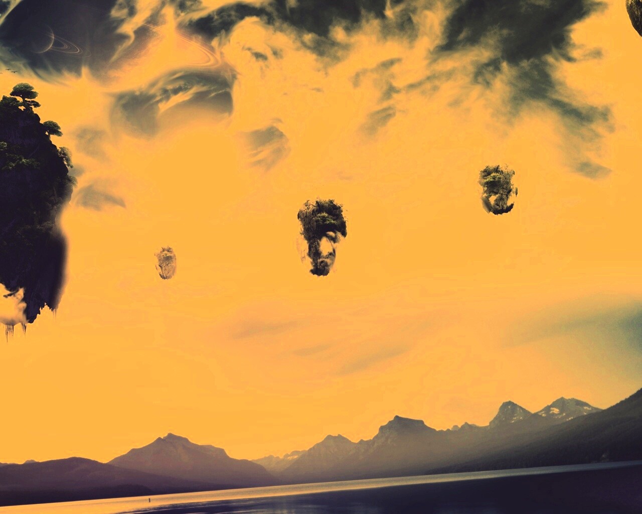 Летающие острова обои