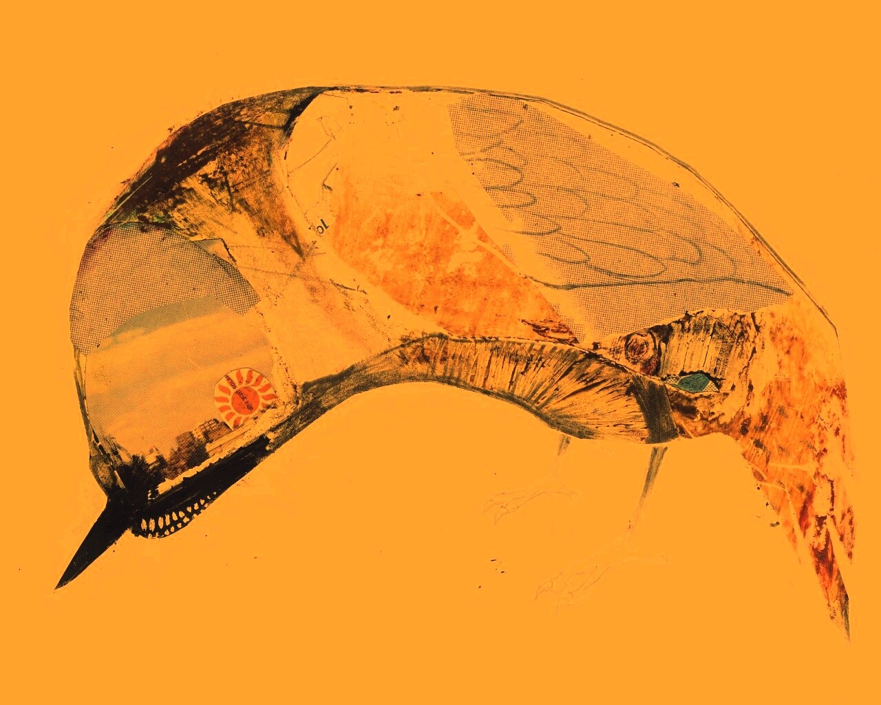 Аппликация Стефана Томпсона "Птица" обои