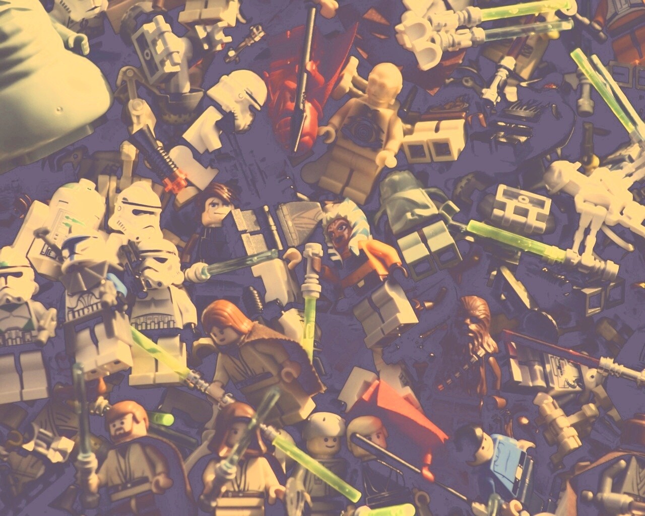 Человечки лего по мотивам звездных войн обои