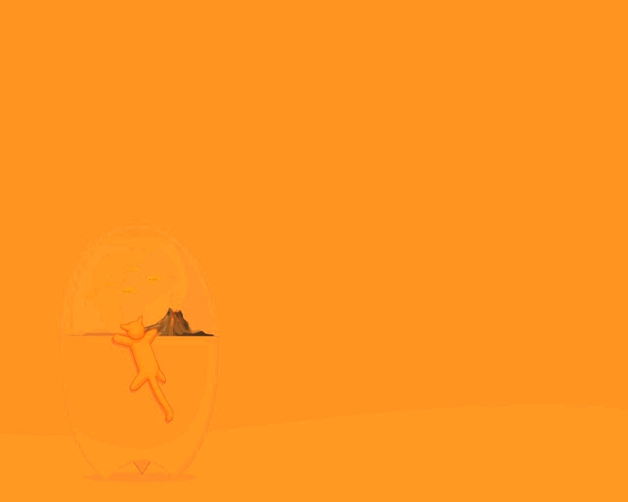 Кот прыгает на аквариум обои