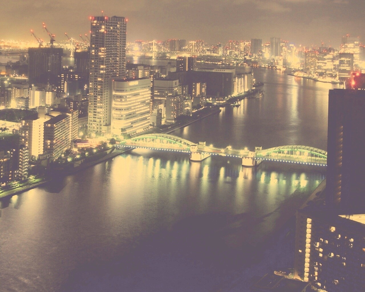 Ночной город обои