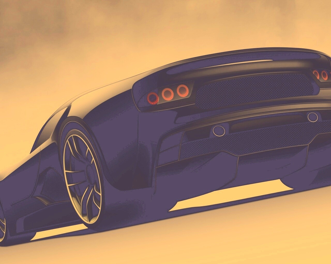 Красивый чёрный спорткар обои