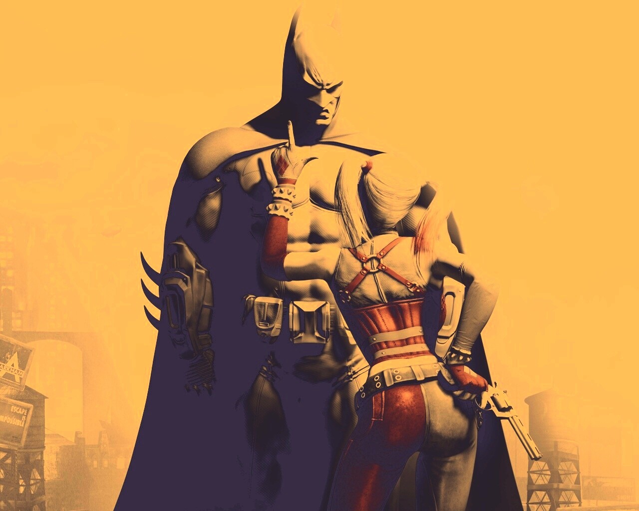 Бэтман и Харли Куин обои