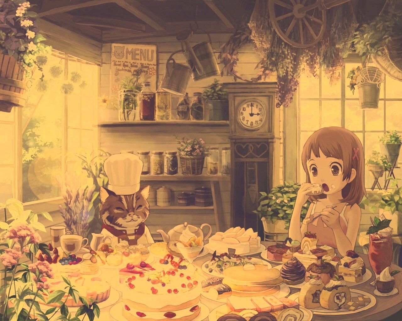 У кота повара обои