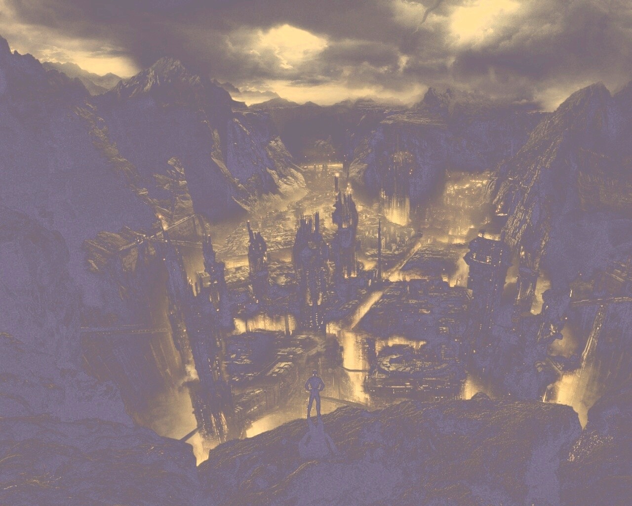 Таинственный город обои