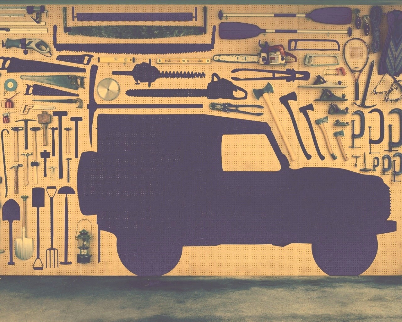 Типичный гараж обои