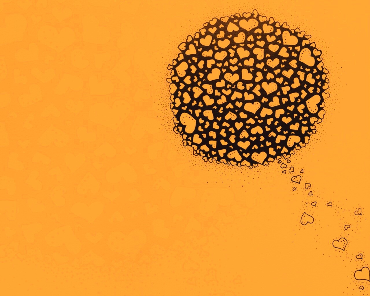 Сгусток сердец обои