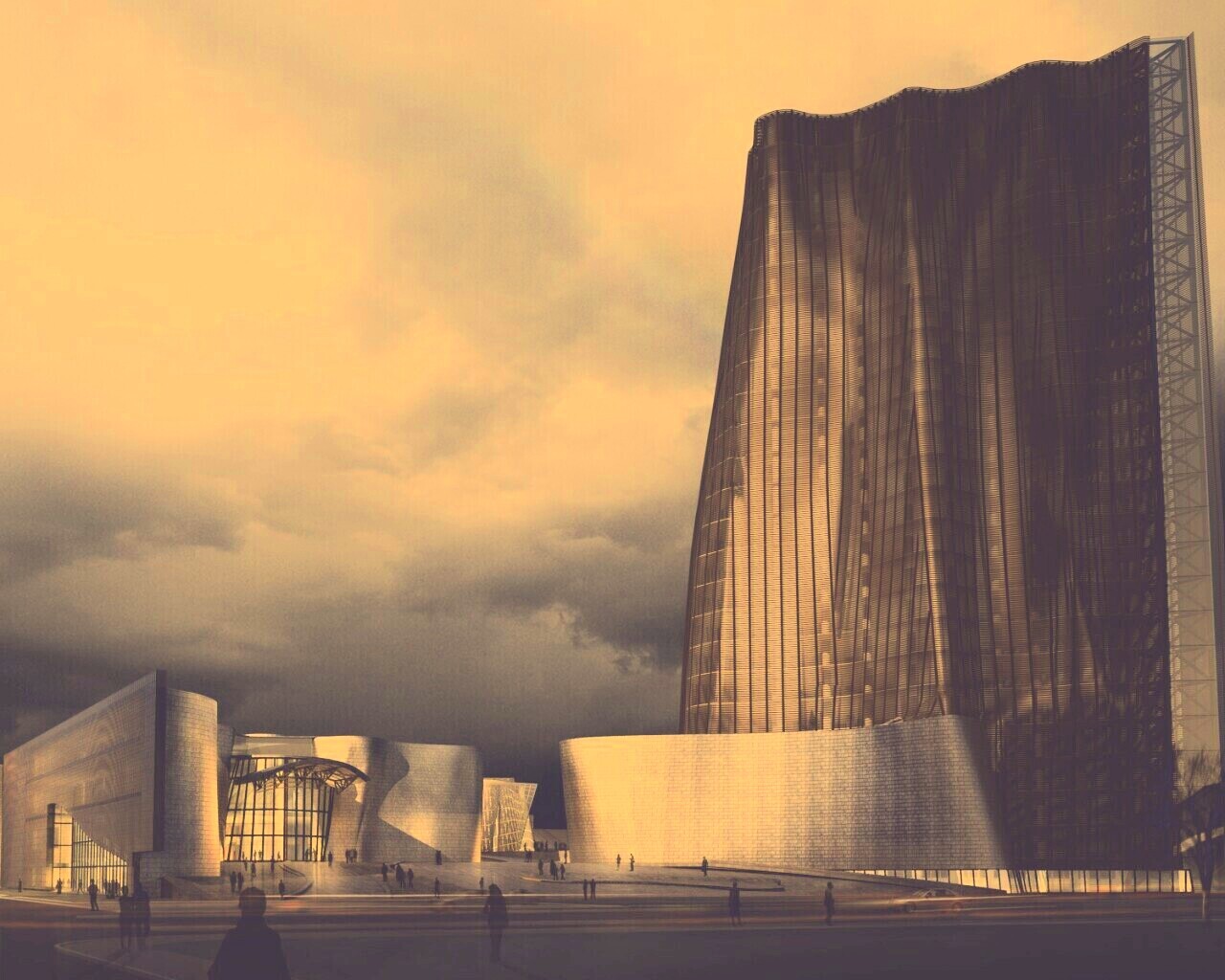 Здание обои