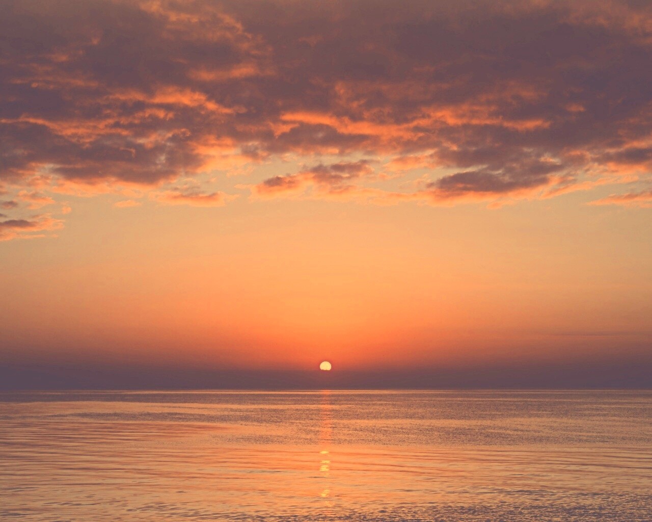 Багровый закат обои