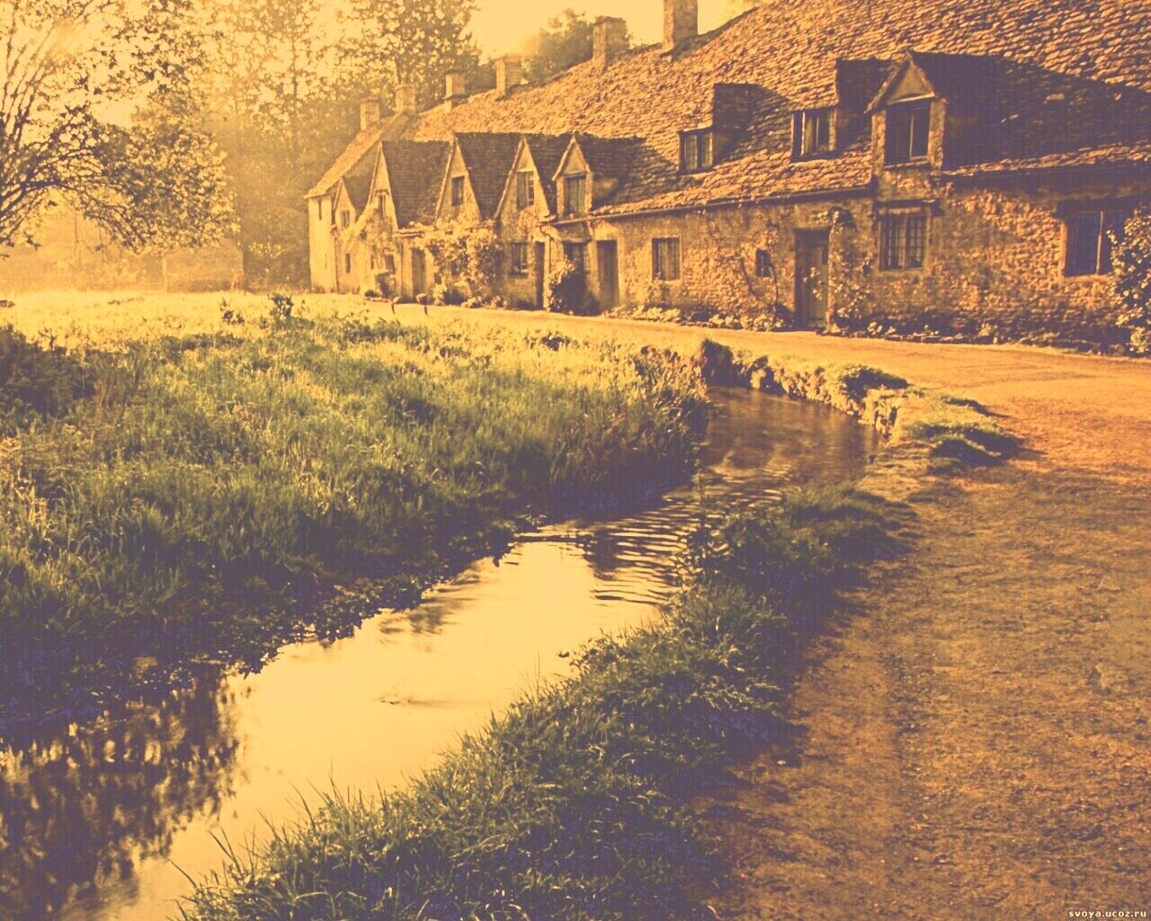 Домик в Англии обои