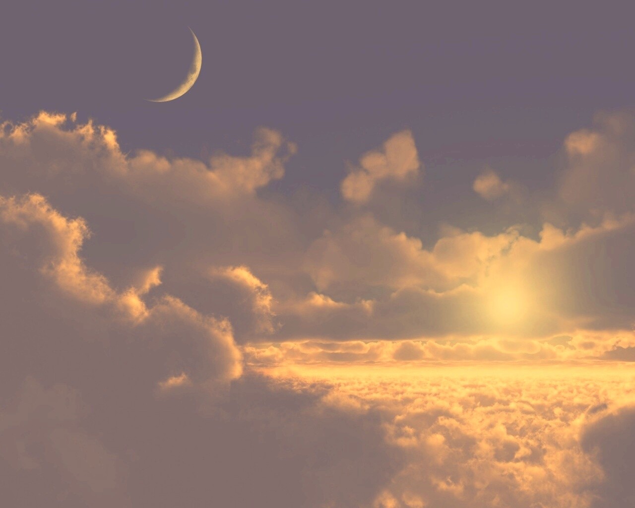 Над облаками обои