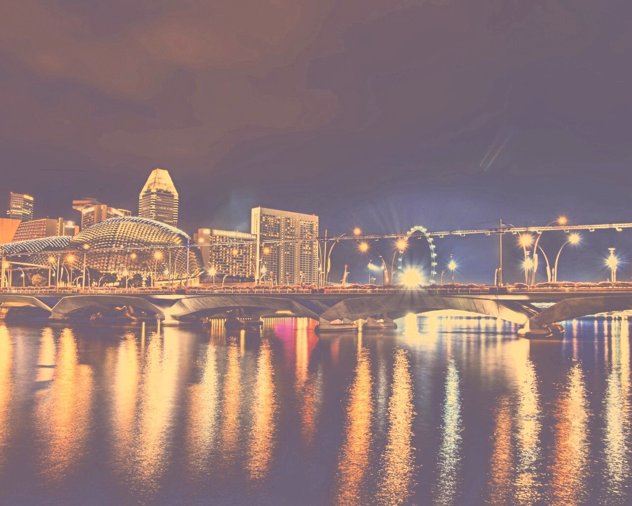 Ночной город обои