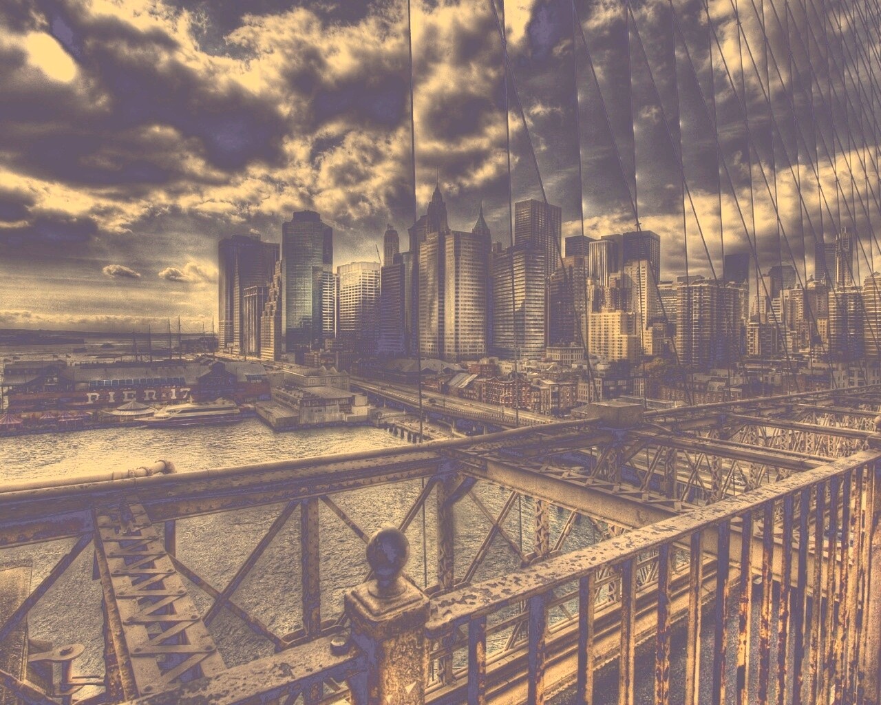 Вид с моста обои