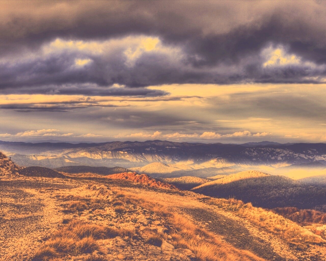 Горы в HDR обои