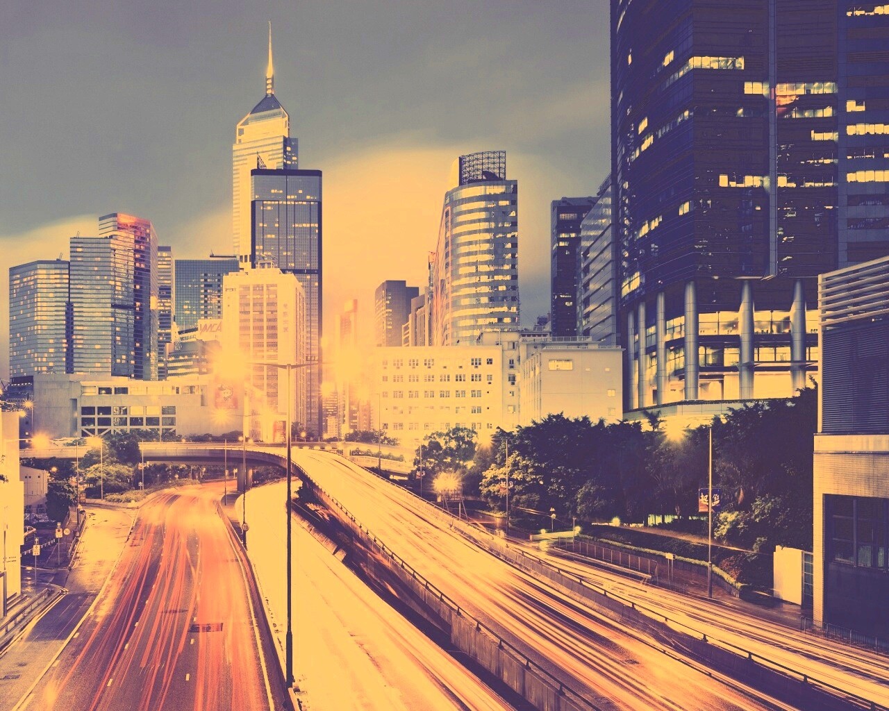 Огни Гонконга обои