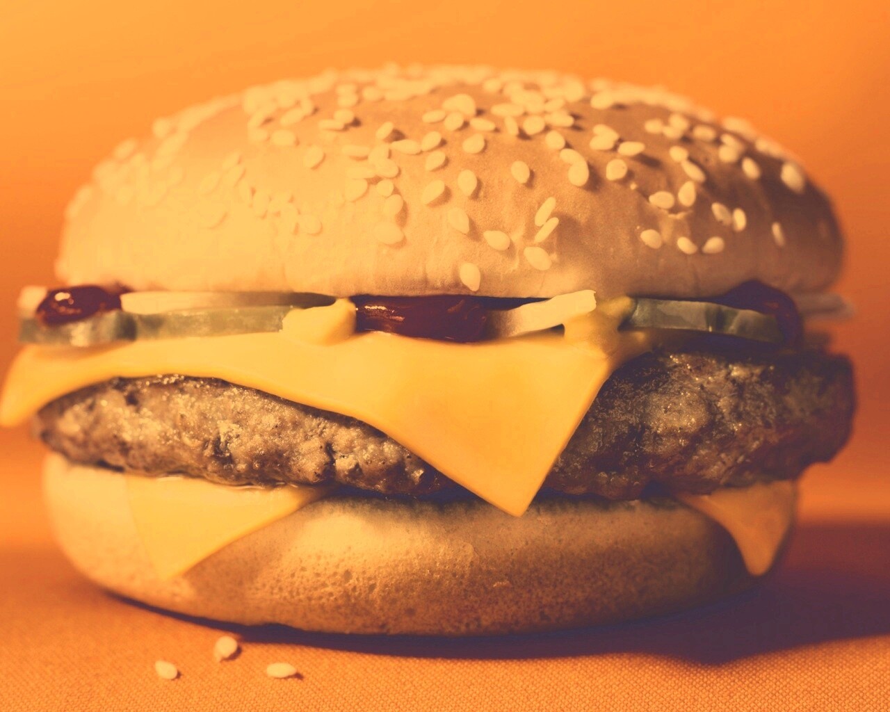 Сочный чизбургер обои