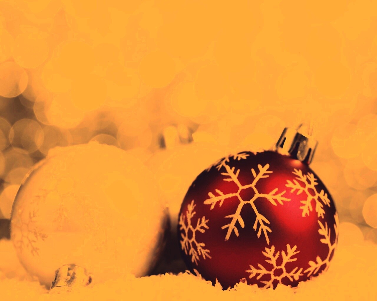 Новогодние игрушки обои