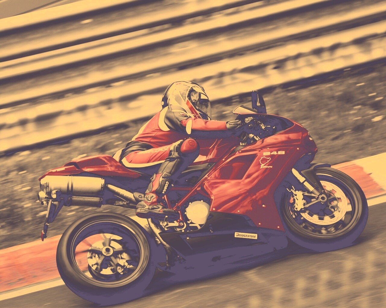 Красный мотоцикл обои