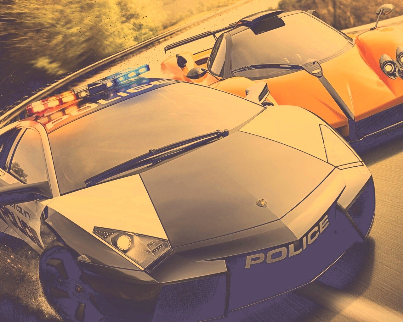 Полицейская погоня из Need For Speed обои