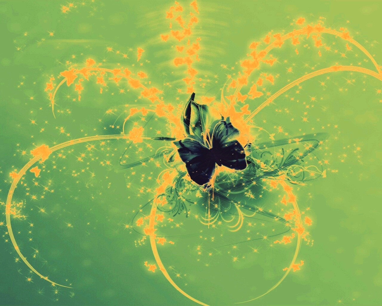 Волшебная бабочка обои