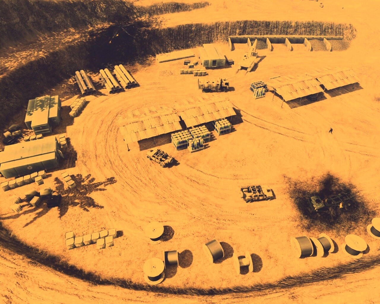 Вид на карьер из Crysis обои