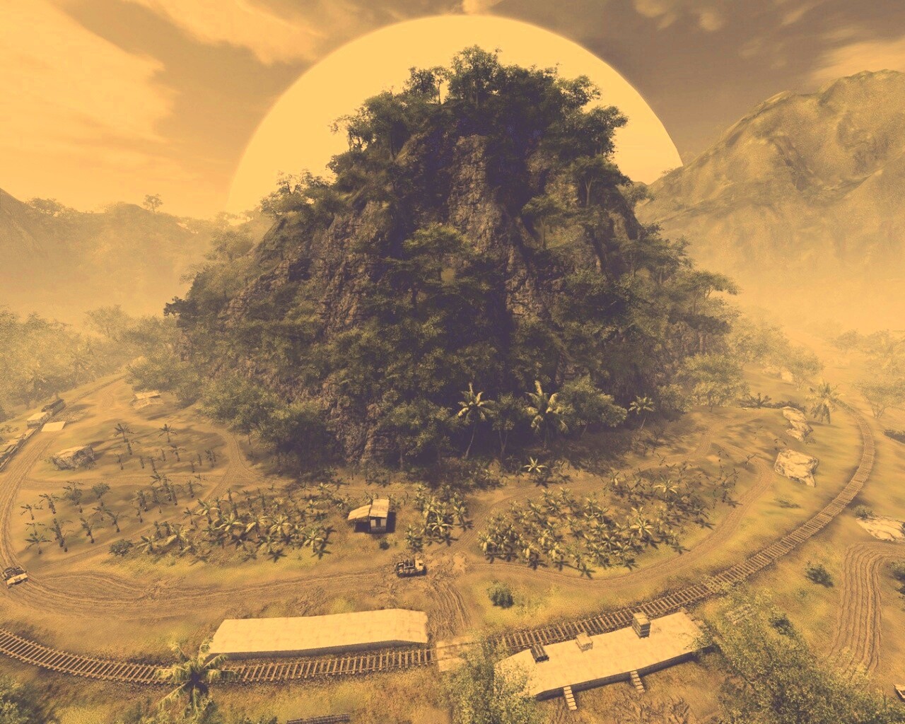 Железная дорога в тропиках из Crysis обои