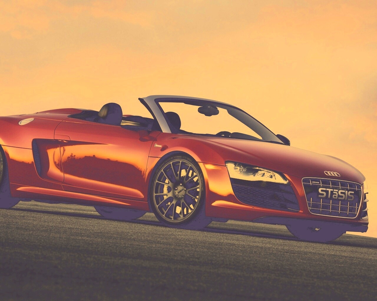 Красная Audi обои