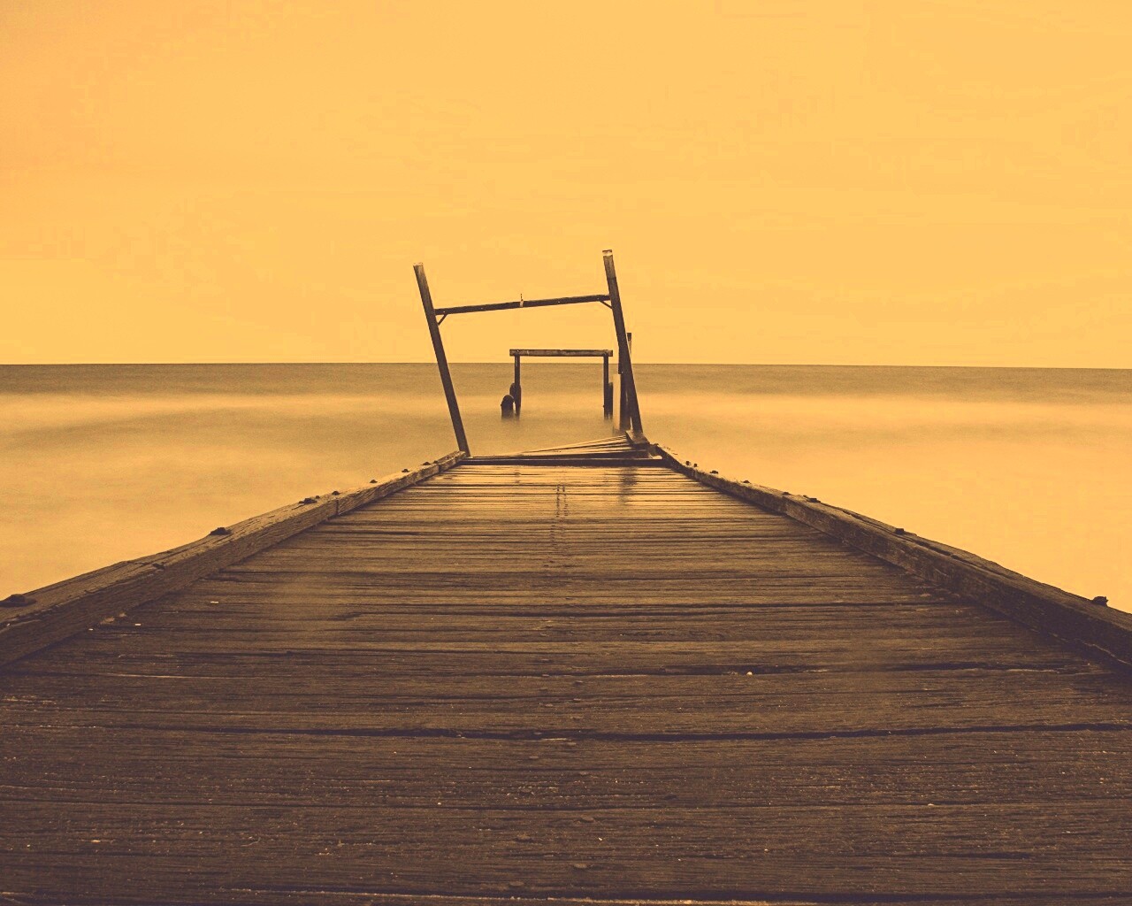 Мостки до горизонта обои