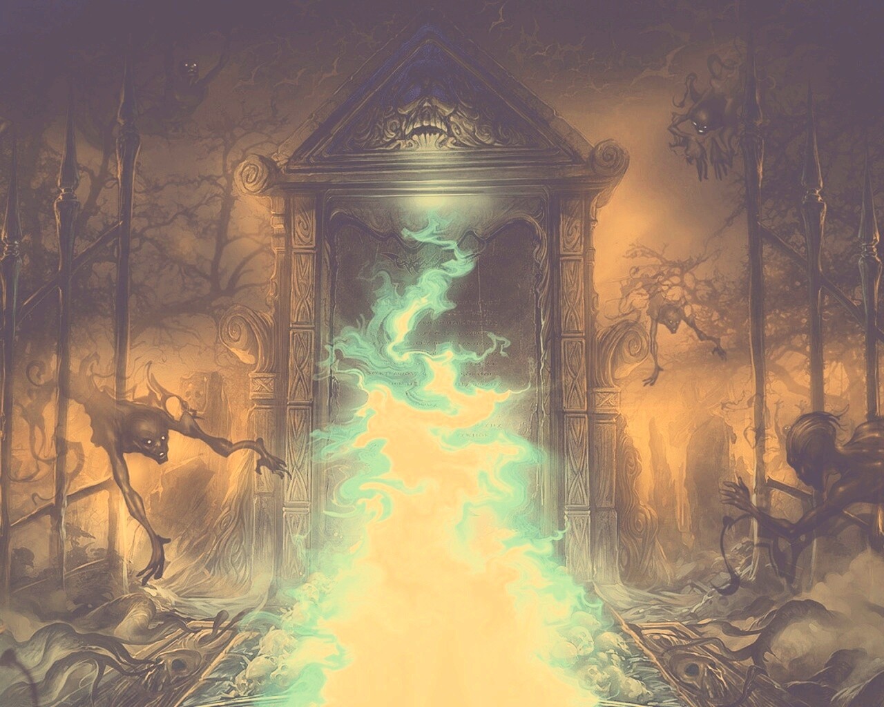 Демонические врата обои