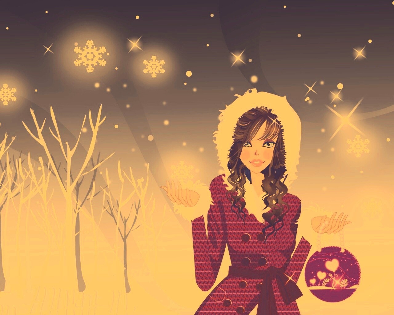 Модный новый год обои