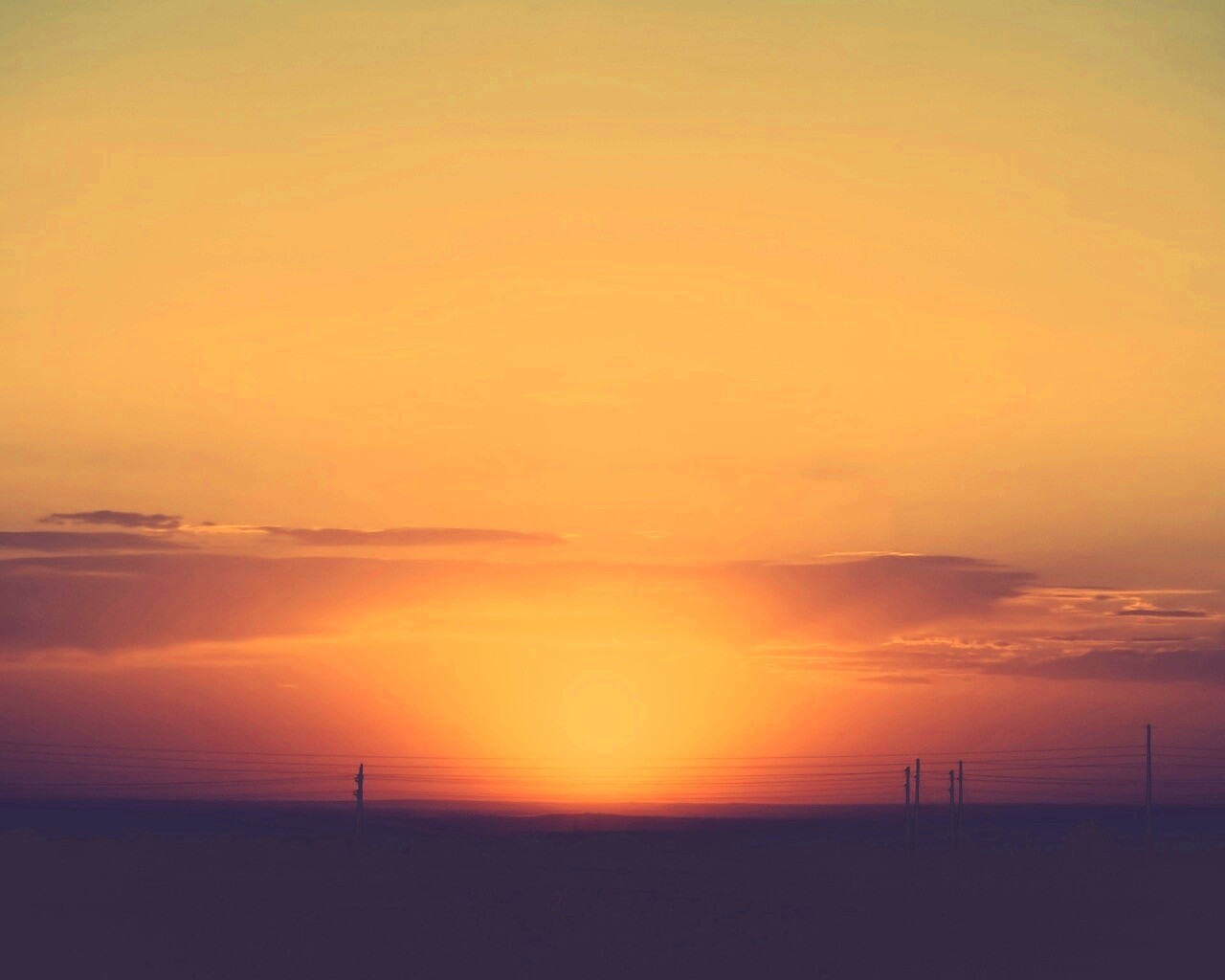 Сказочный закат обои