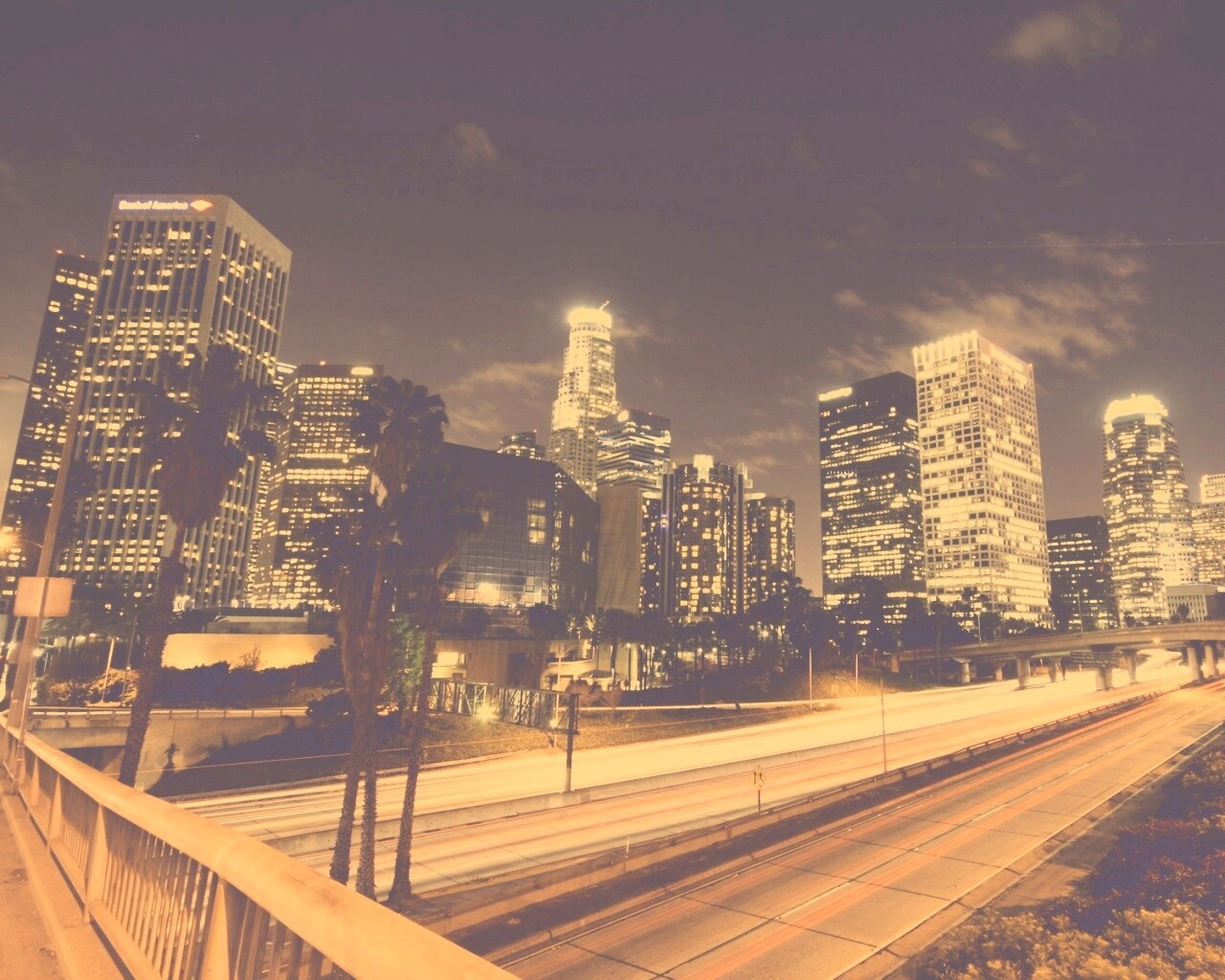 Ночной город обои