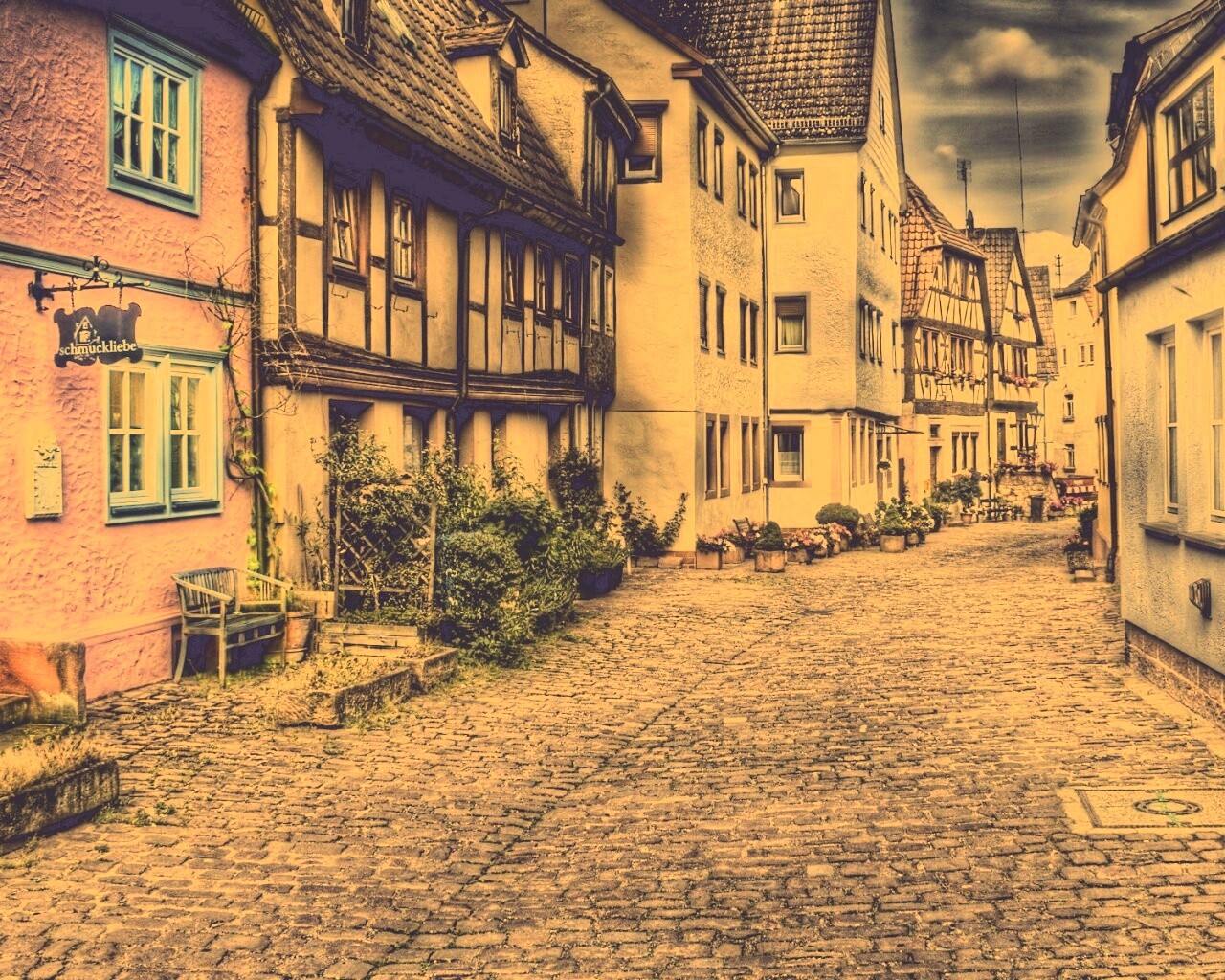 Старый городок обои