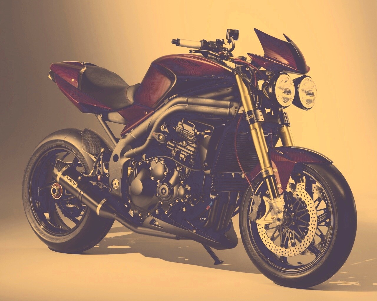 Мотоцикл в фотостудии обои