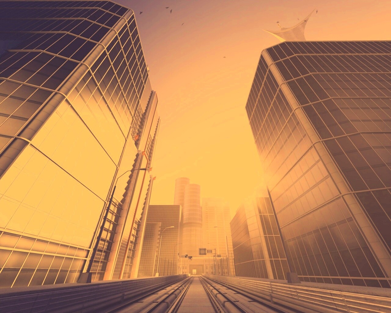 Улица из Mirrors Edge обои