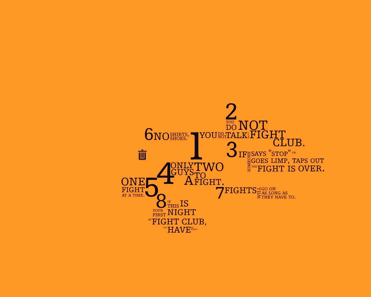 Правила бойцовского клуба обои