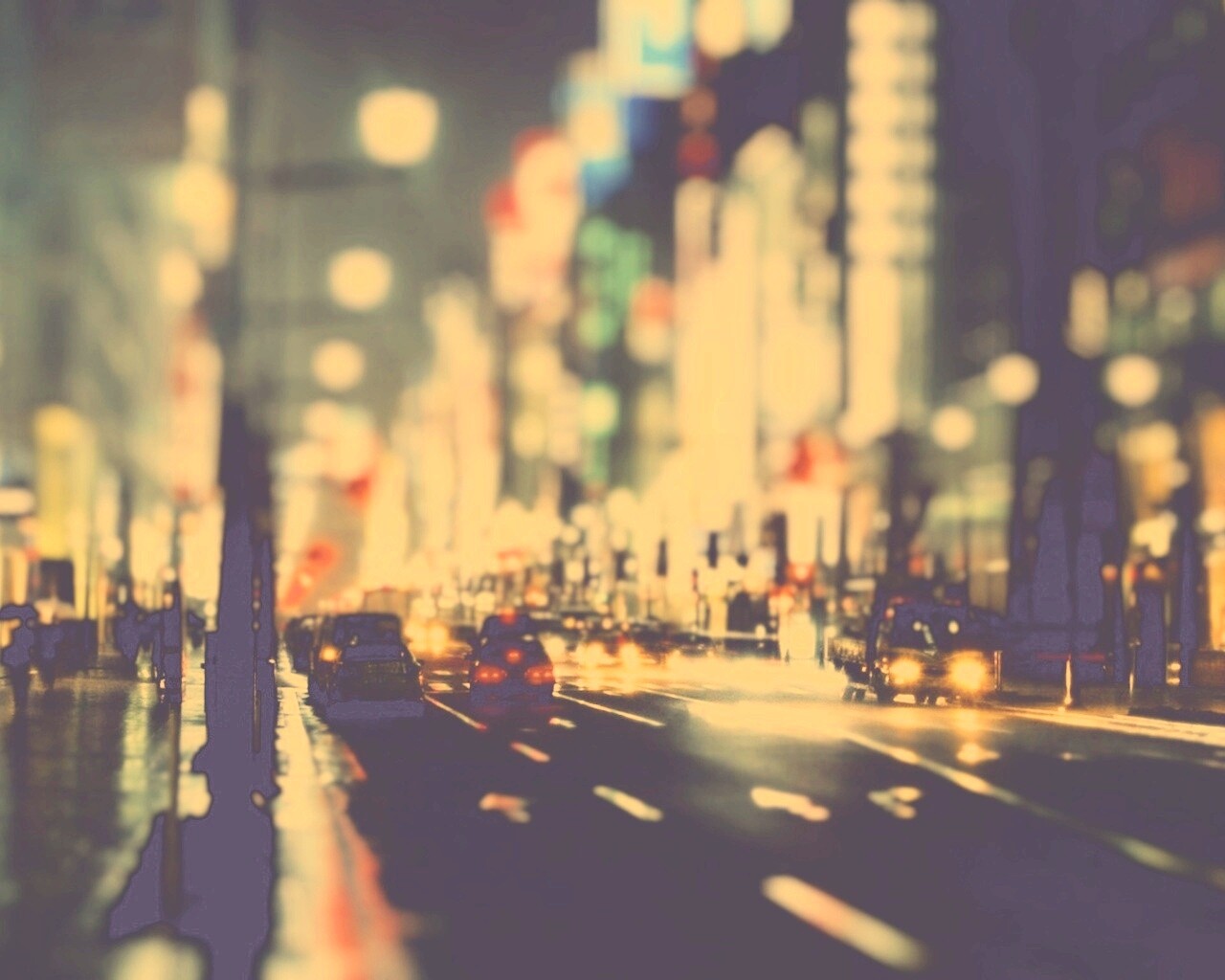 Игрушечный город огней обои