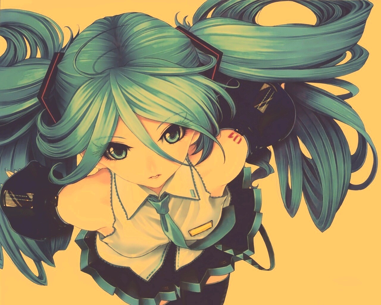 Синеволосая Хатсуне Мику обои