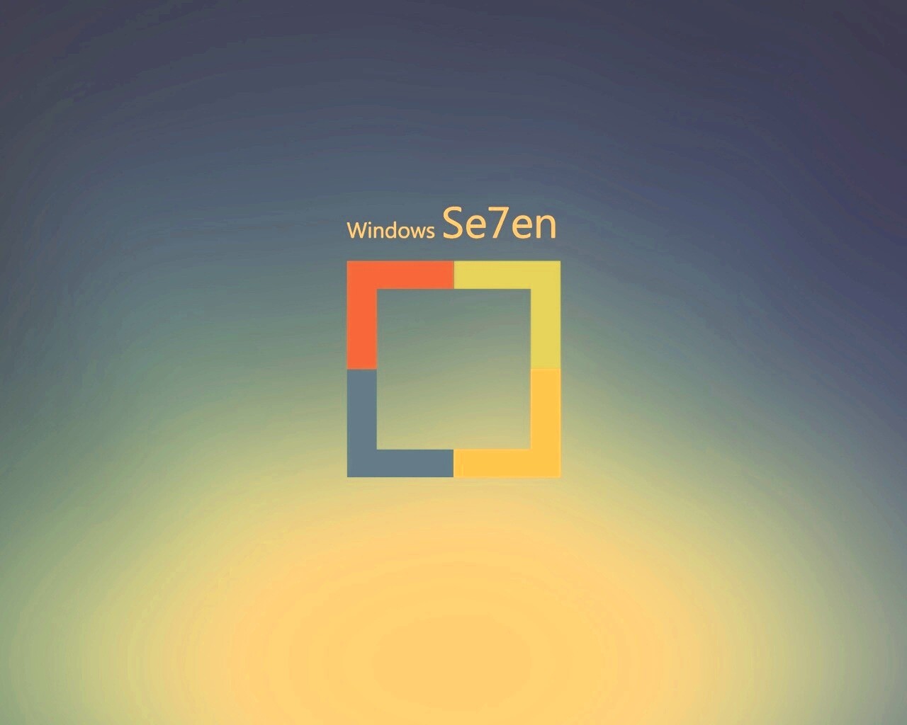Квадратное лого Windows Seven обои