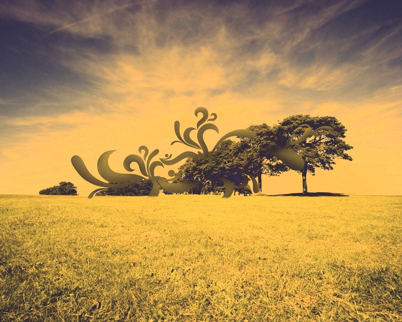 На равнине обои